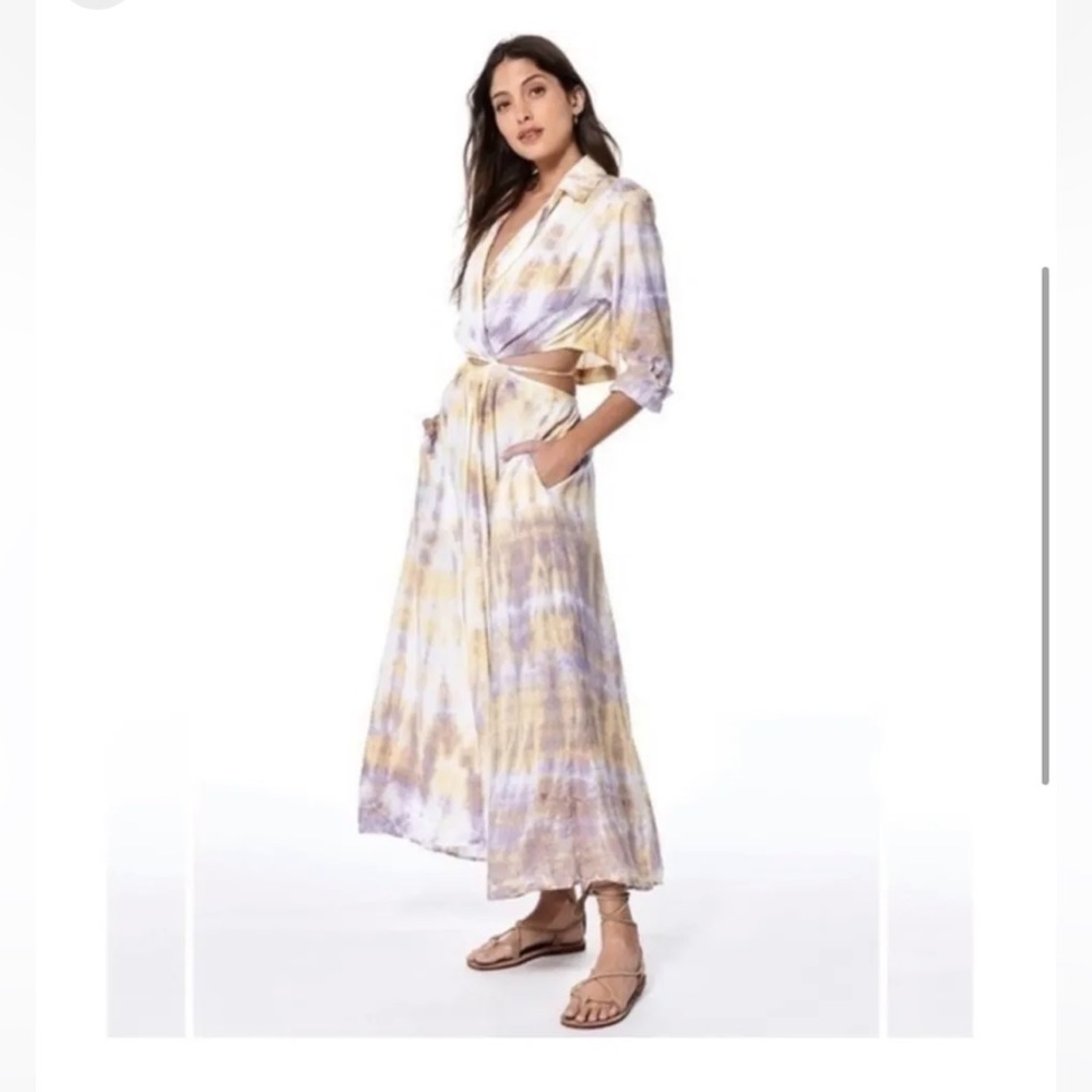 YFB tie dyed open midriff dress